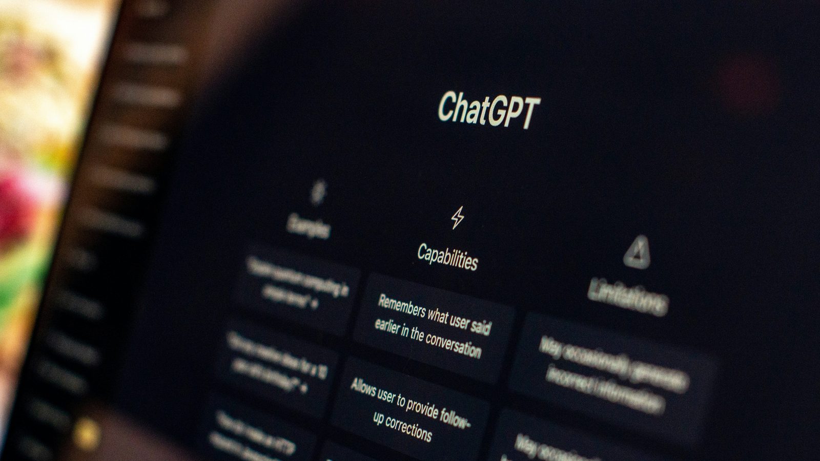 An AI chat interface glowing on a dark screen